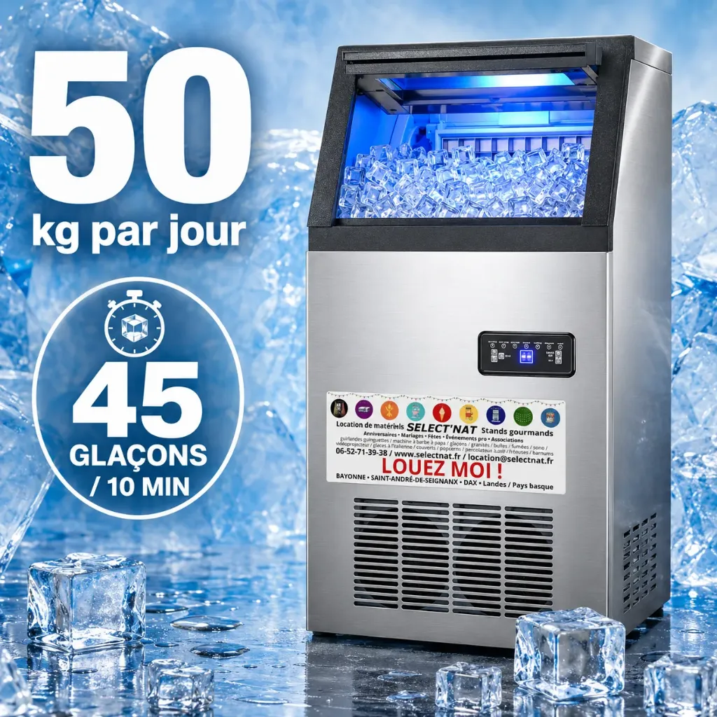 [MAG-50] Location machine à glaçons 50 kg à Bayonne